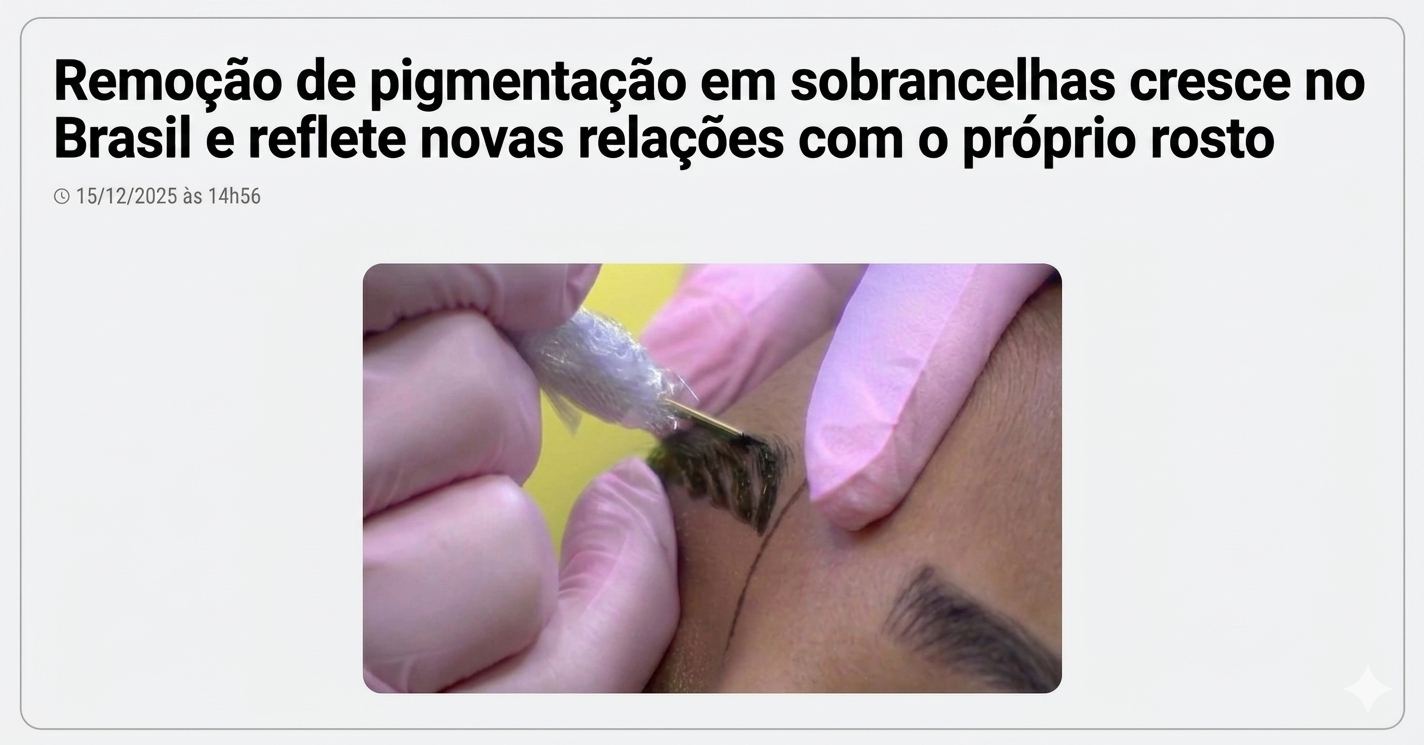 Reportagem: remoção de pigmentação em sobrancelhas